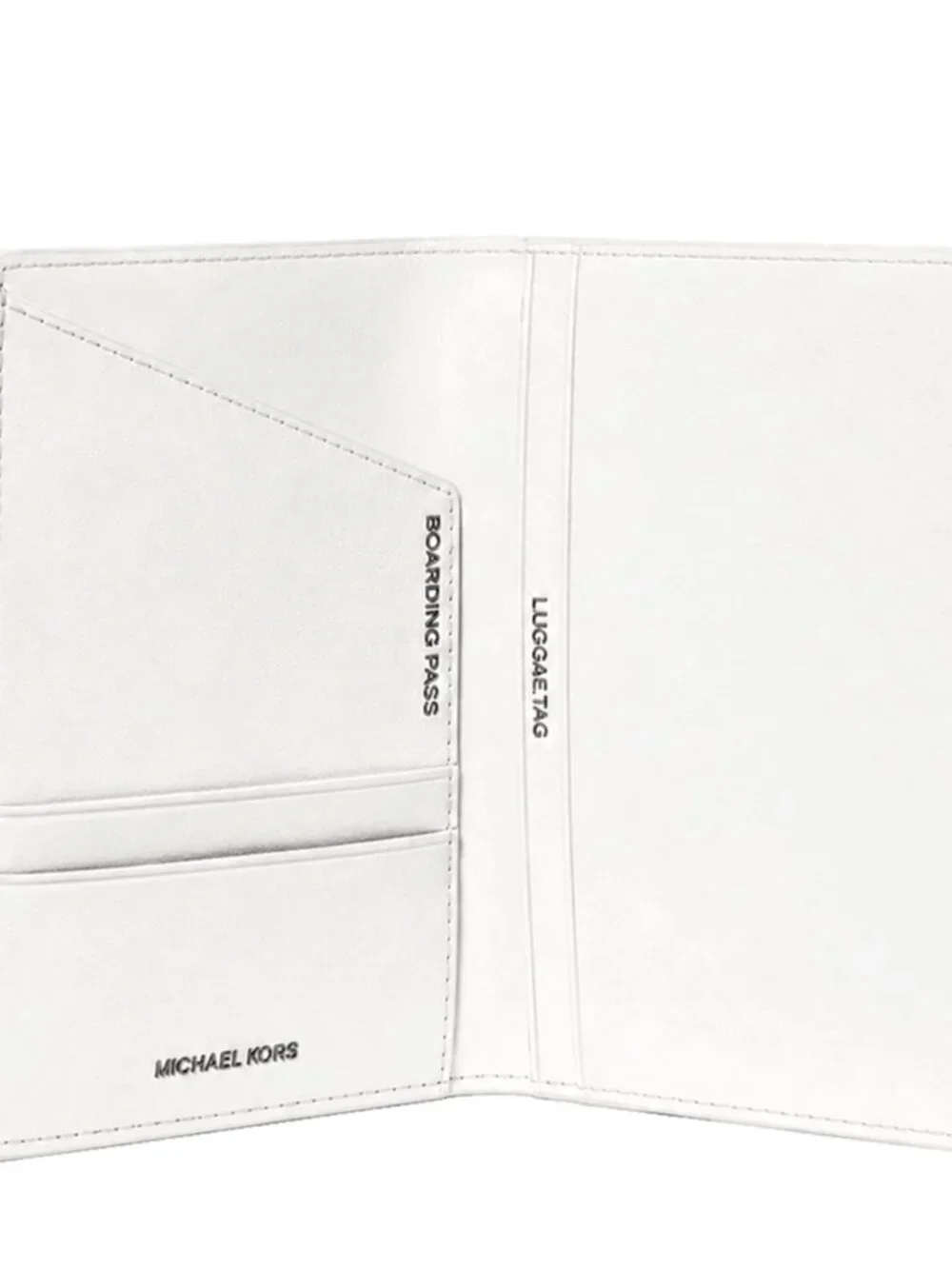 New Michael Kors Cooper Leather Passport Case and Luggage Tag Gift Set White